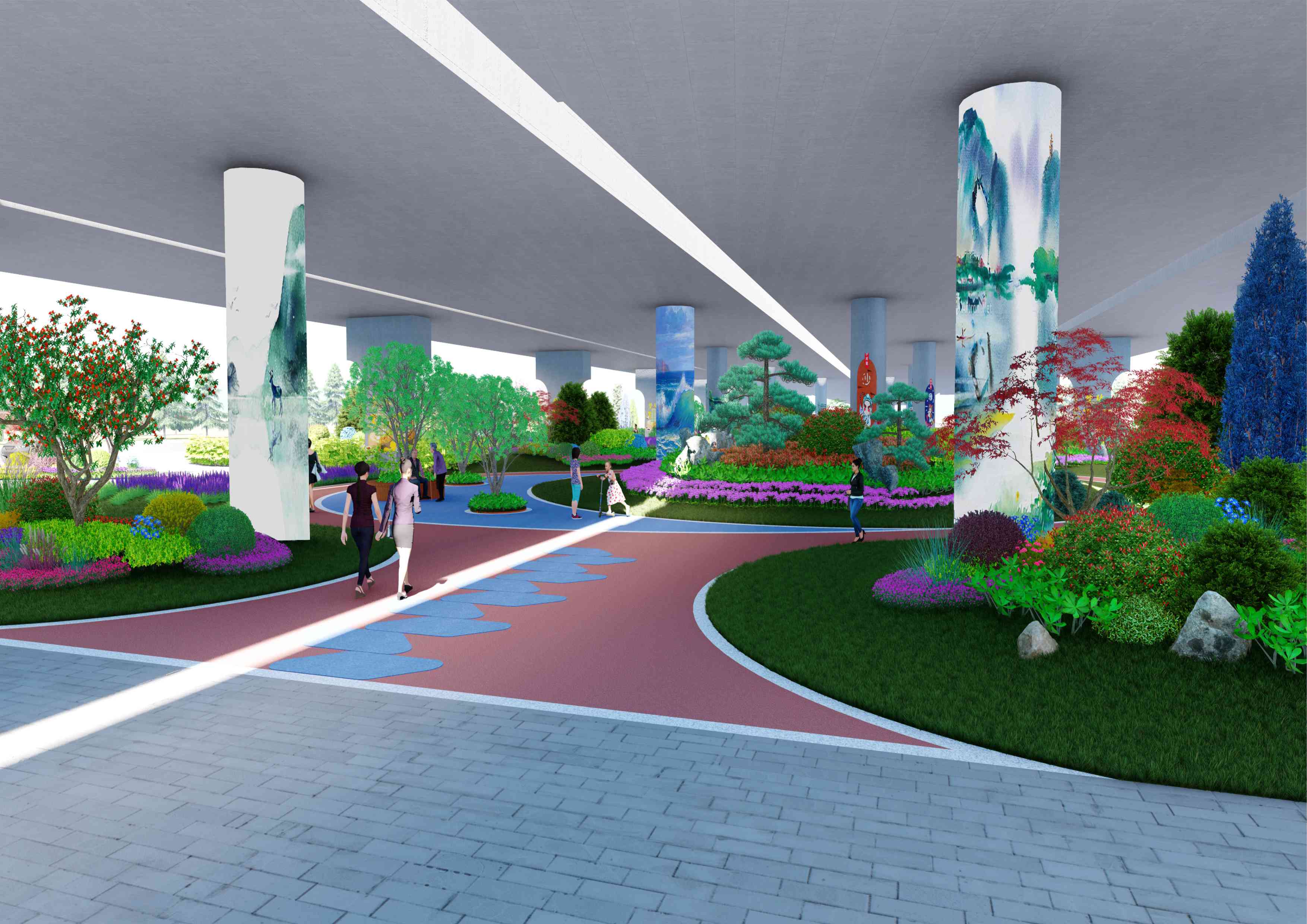 【高架橋彩繪項(xiàng)目】——鄭州高架橋彩繪案例